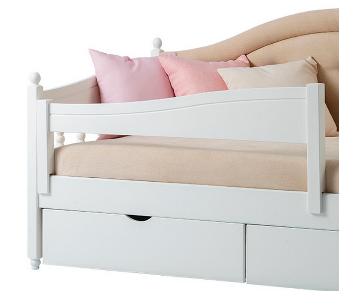 Тахта Айно №6 с мягким изголовьем  с ящиками  800х1600