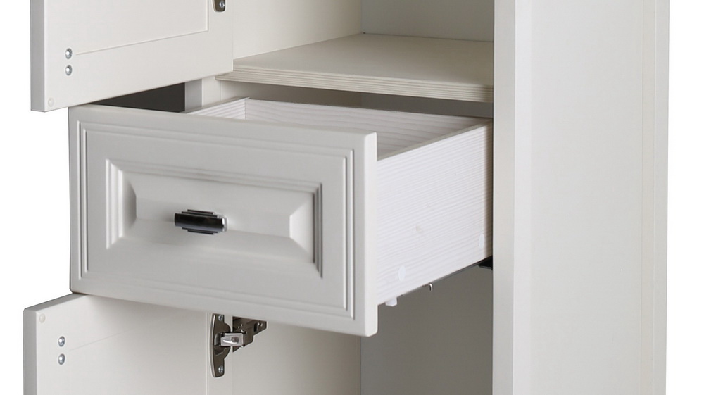 Пенал белый с дверцей Монте 40 (петли справа)