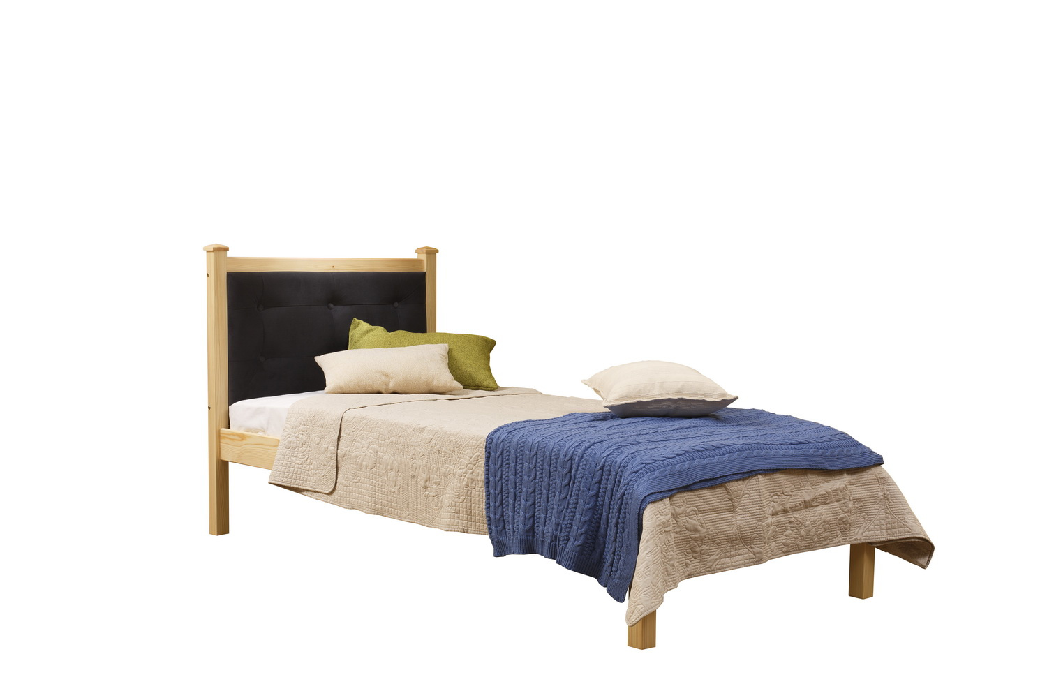 Кровать Дания 1/1 с мягким изголовьем 900х2000