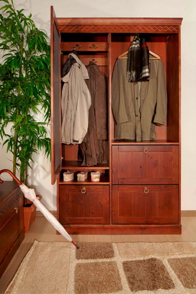 Шкаф Дания комбинированный для прихожей