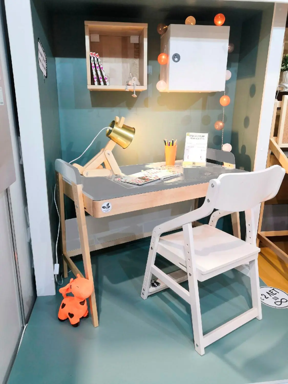 Стол массив березы  Rabbit   Wood Kids Серый  