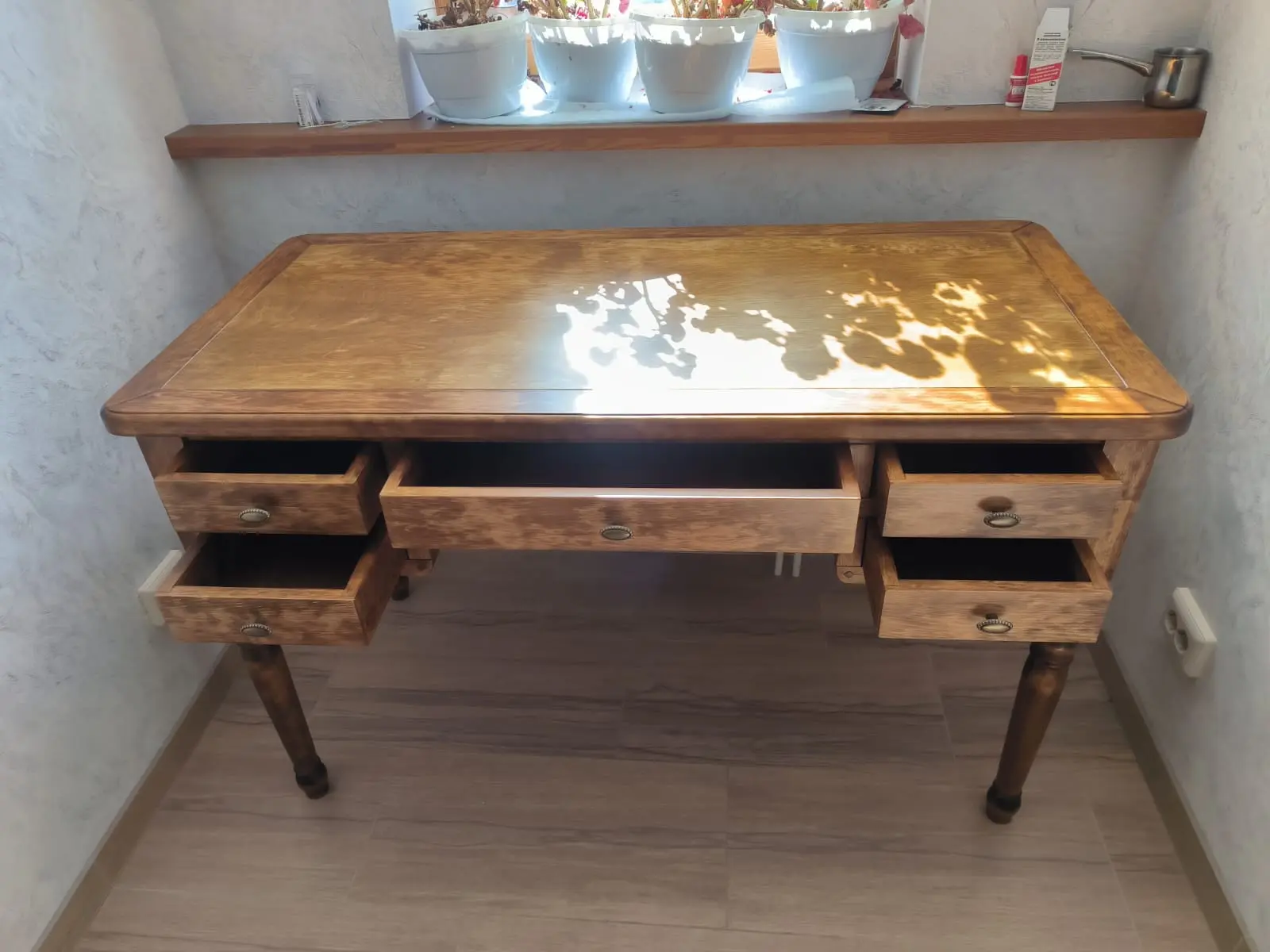 Стол с 5 ящиками  Луи Филипп письменный ОВ 02 