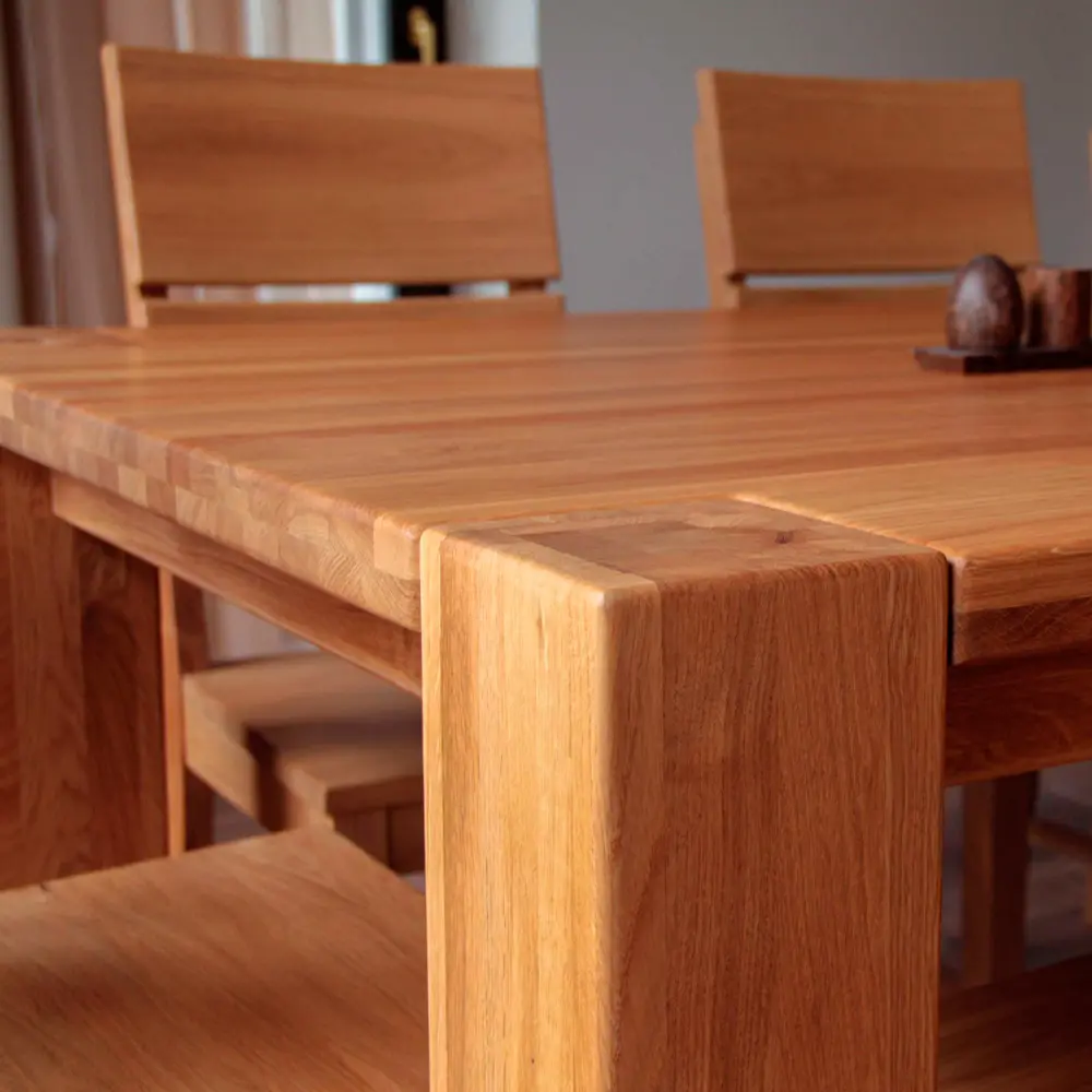 Стол обеденный из массива дуба Аляска 1600 (нога 120) "SR"