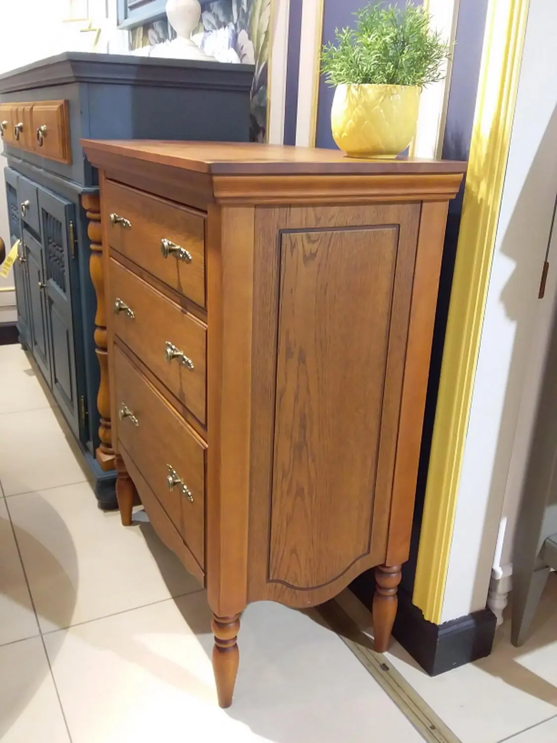 Комод сосна с 3 ящиками Бьерт 1-54