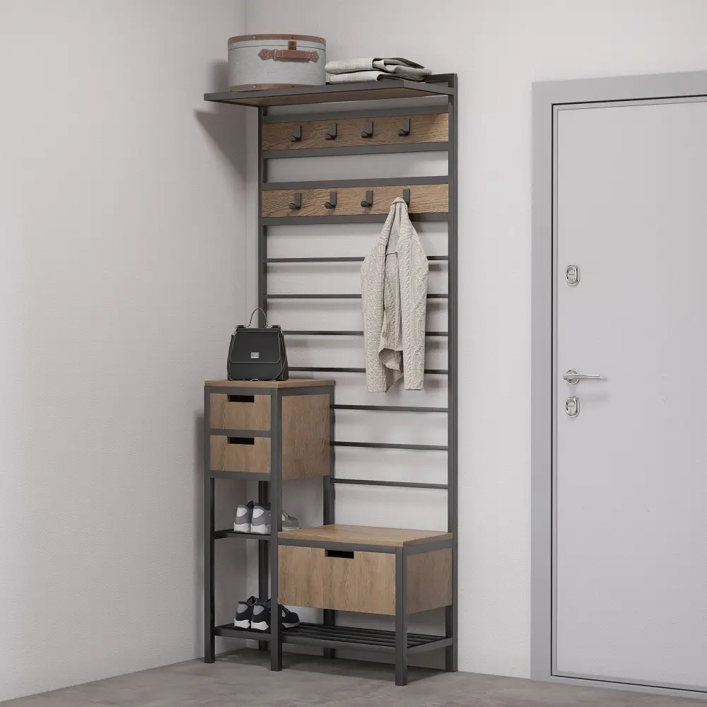 Вешалка массив сосны 01-04