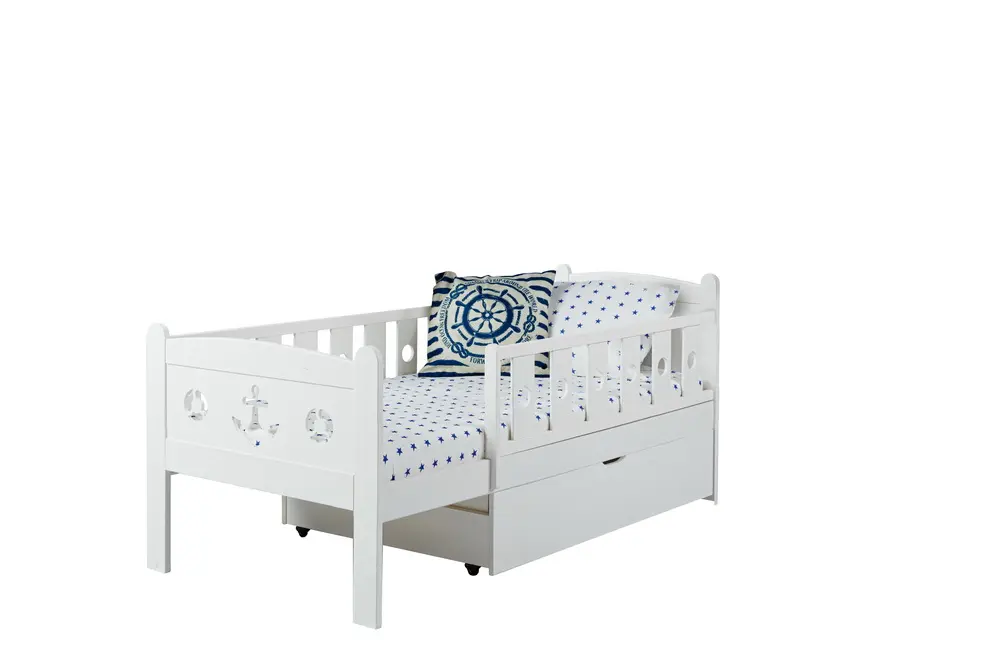 Кровать детская с ящиком массив сосны ТК №1 800х1800