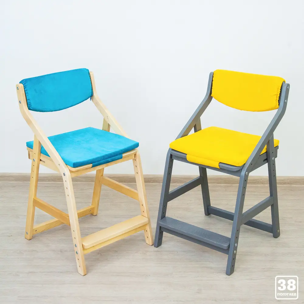 Стул  Rabbit   Wood серый  