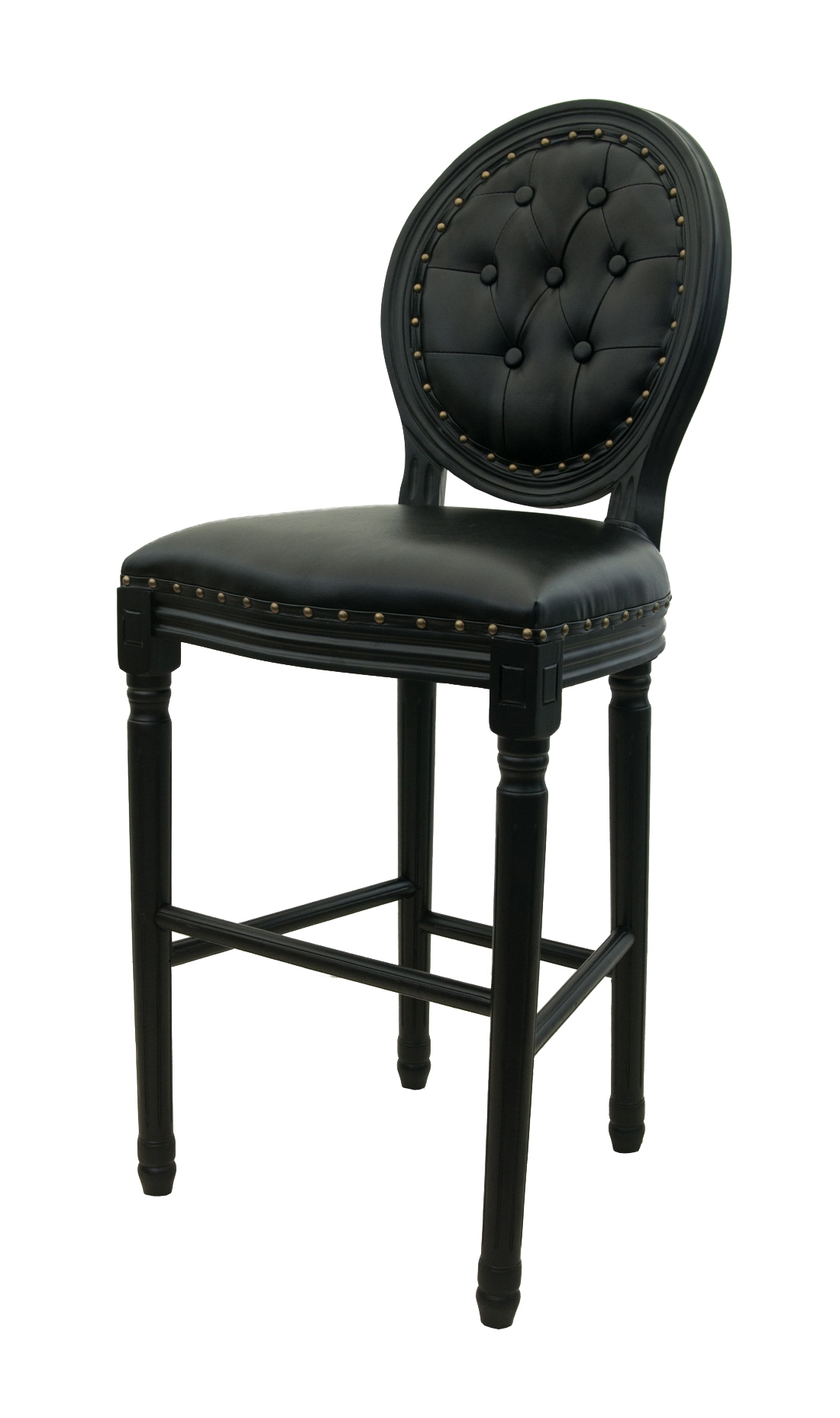 Дизайнерский барный стул Filon Button Black