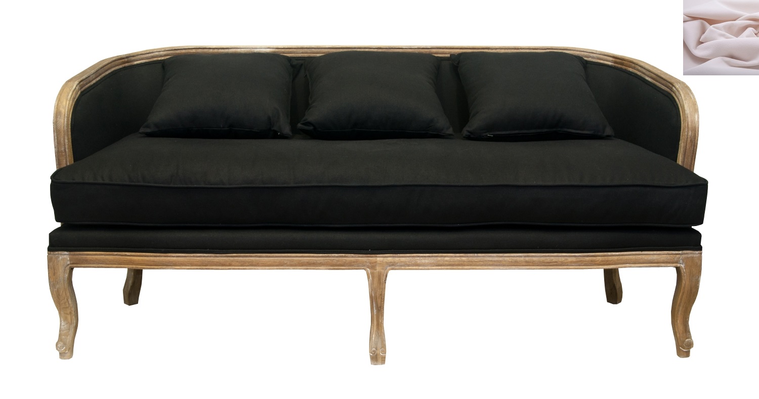 Диван в стиле ретро Nora розовый