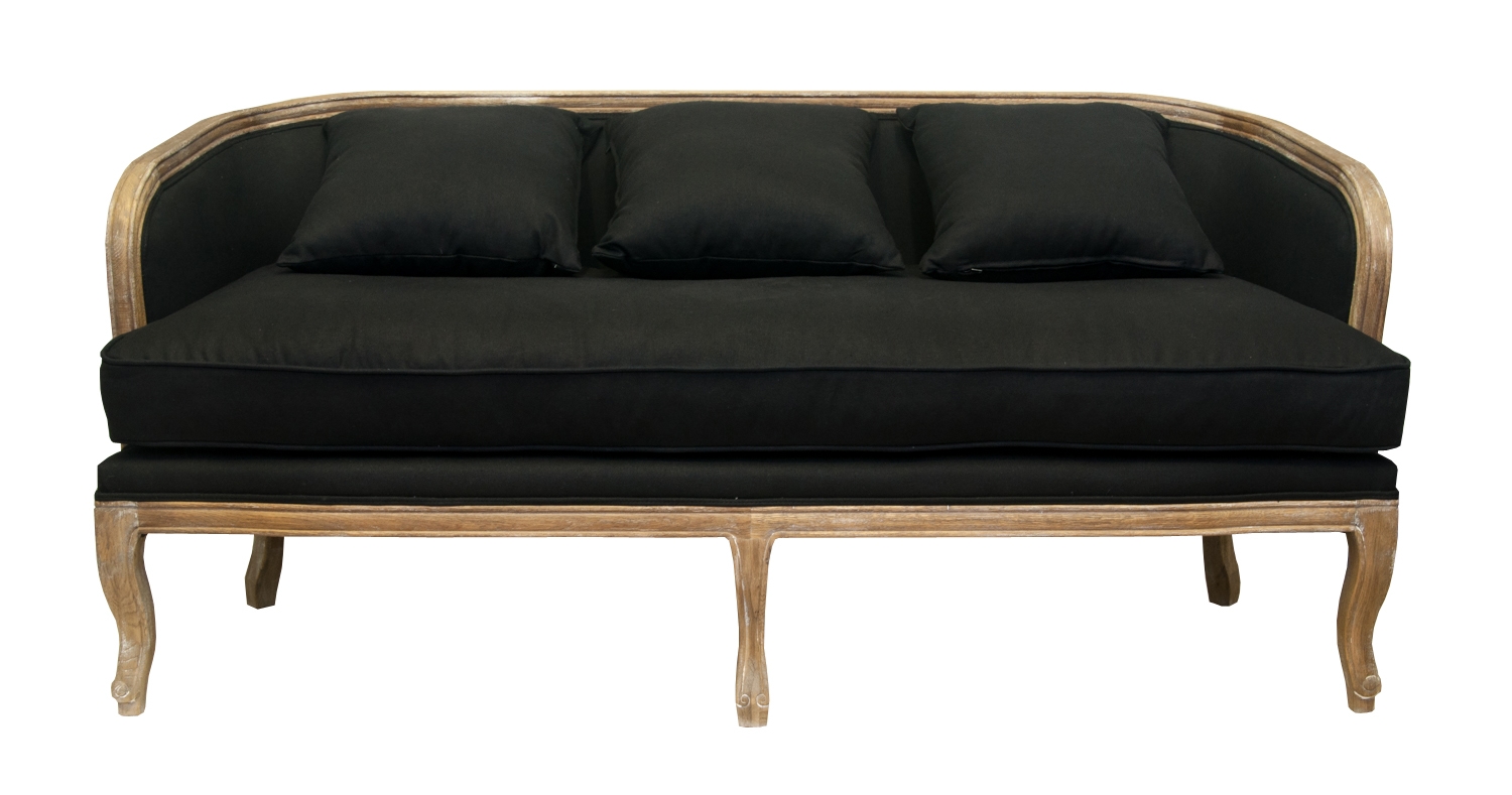 Диван ретро Nora черный