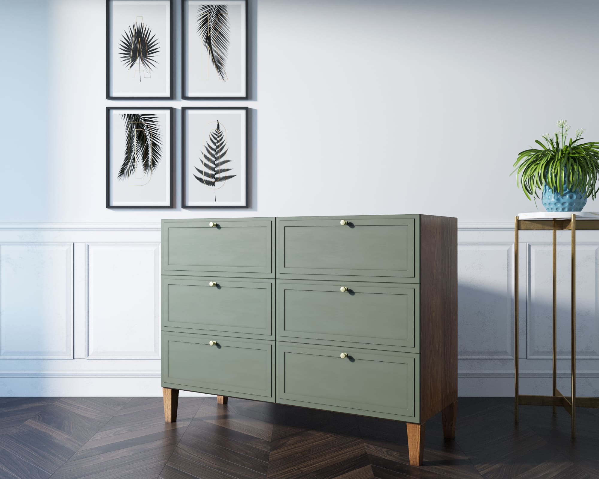 Комод из дерева "Andersen" на 6 ящиков