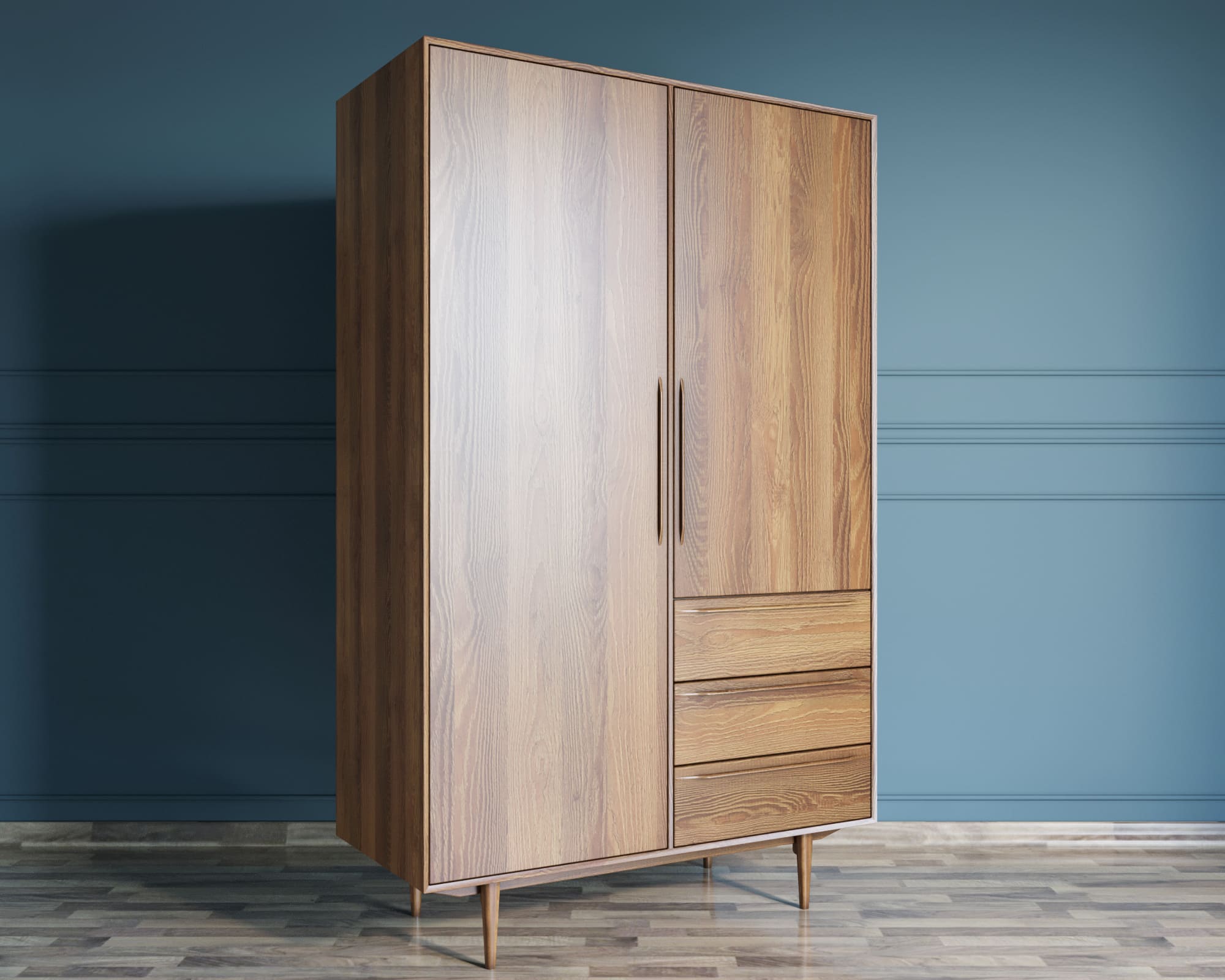 Шкаф в скандинавском стиле "Bruni" с ящиками