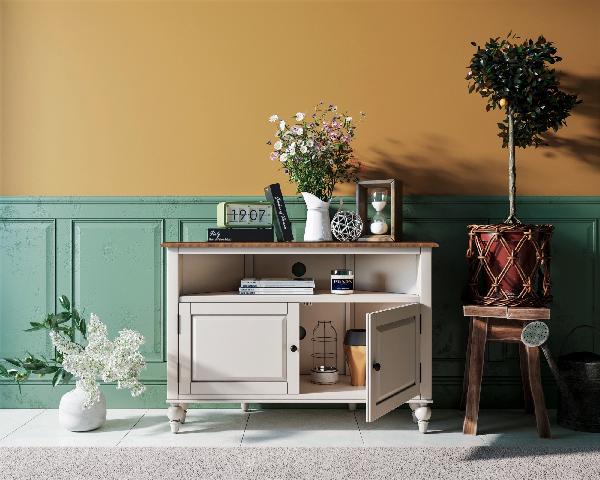 Комод угловой из дерева "Odri"