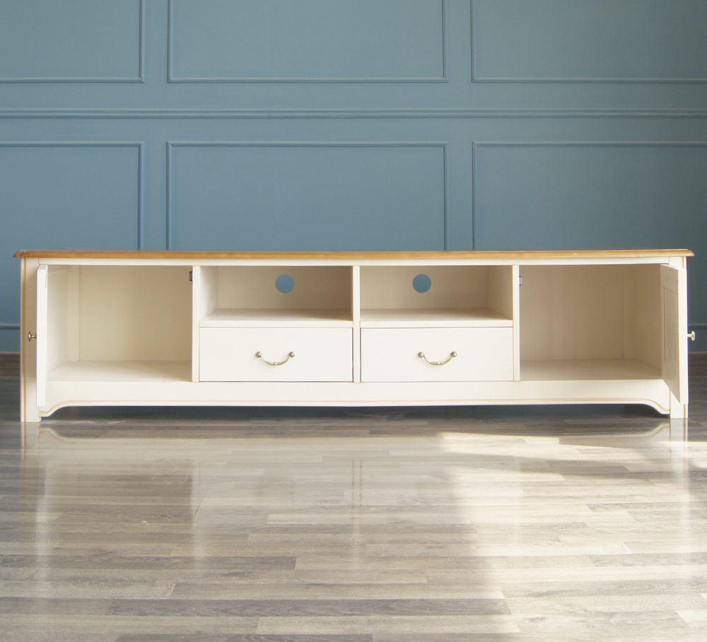 Бежевая консоль "Olivia" под TV удлиненная