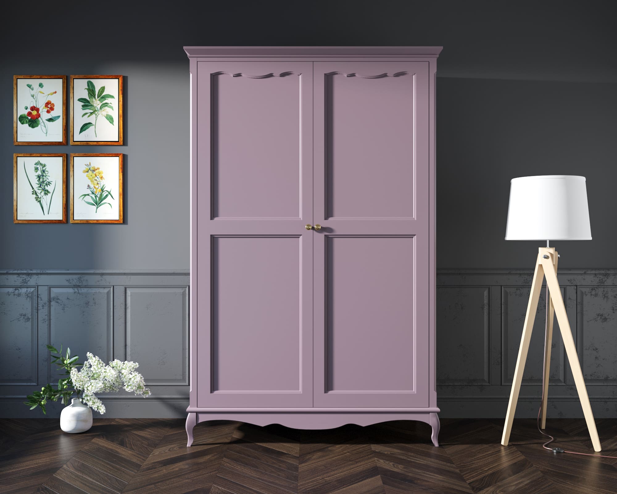 Шкаф "Leontina Lavanda" двустворчатый