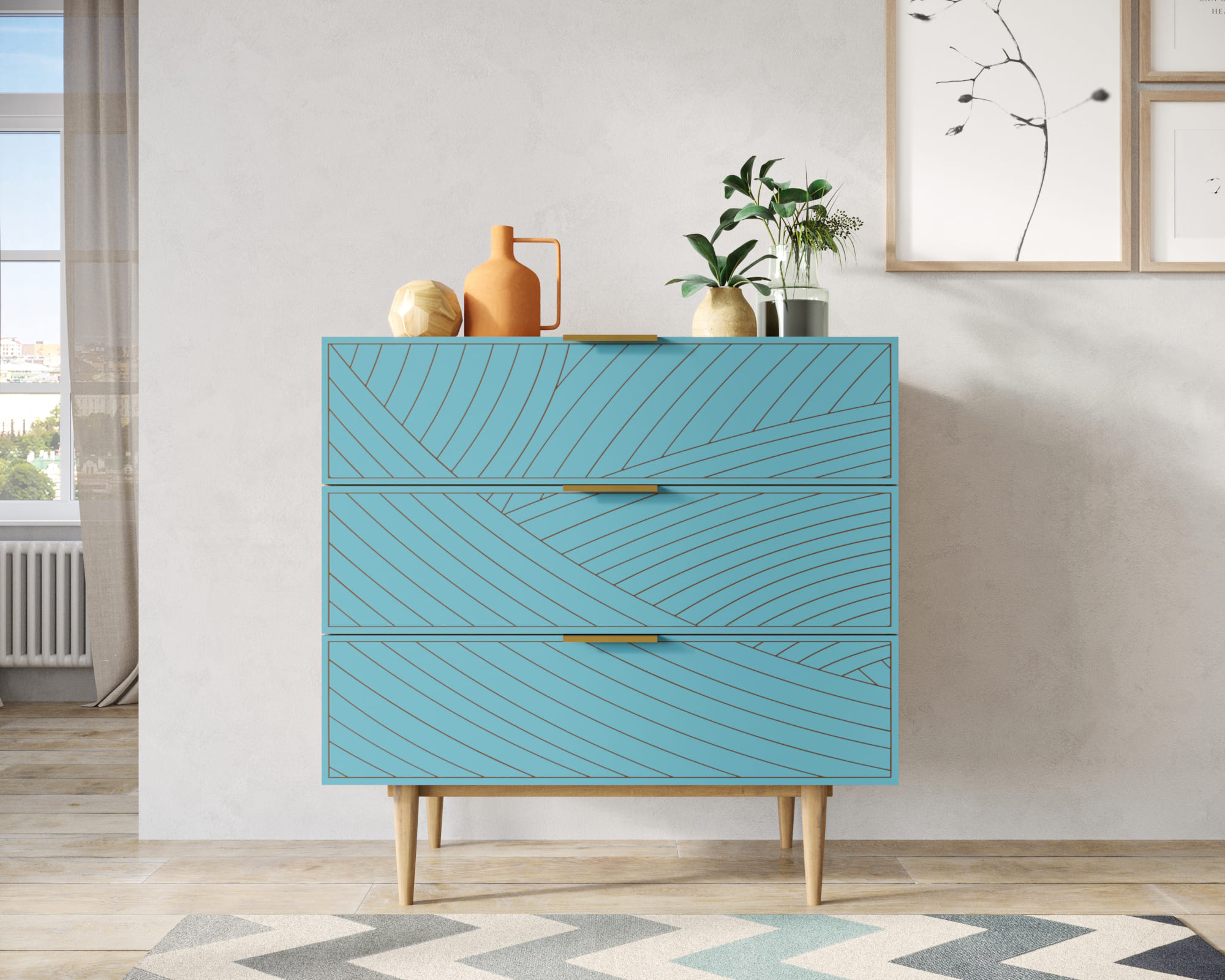 Комод с тремя ящиками "Line" LN12/GR1