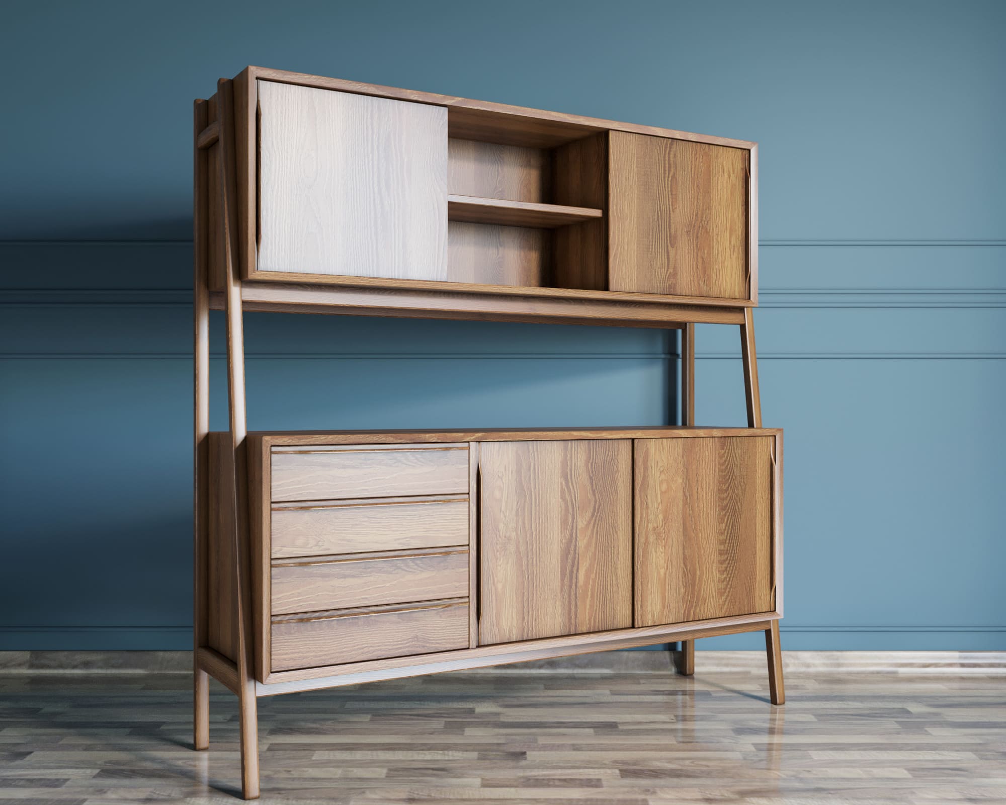 Буфет с ящиками «Bruni" широкий