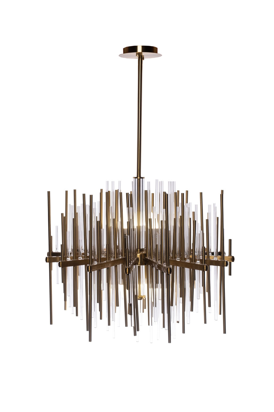 92EL-YG60832-8P Люстра латунь d.64см