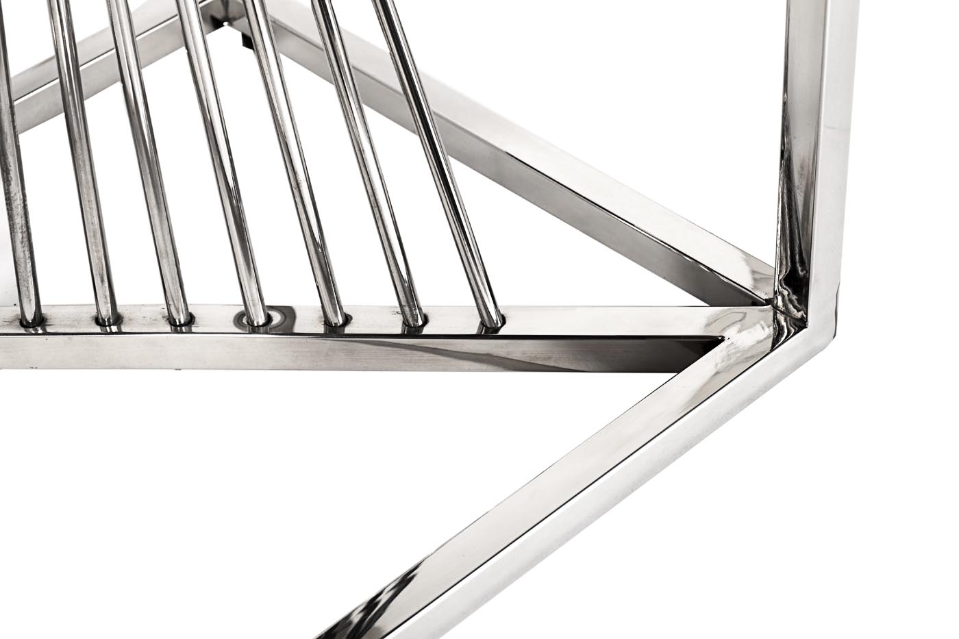 13RXET8083M-SILVER Стол журнальный стекло черн/серебро