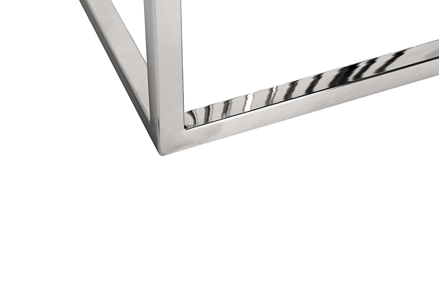 13RXET8083M-SILVER Стол журнальный стекло черн/серебро