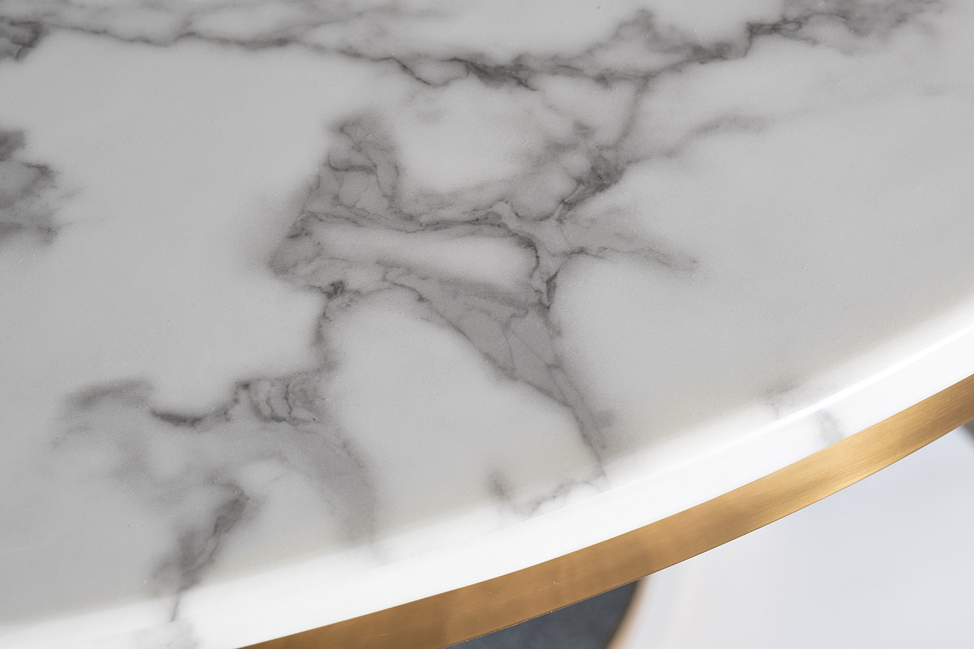 76AR-DT813 Стол обеденный иск.мрам Bianca Luna/черн.мет 