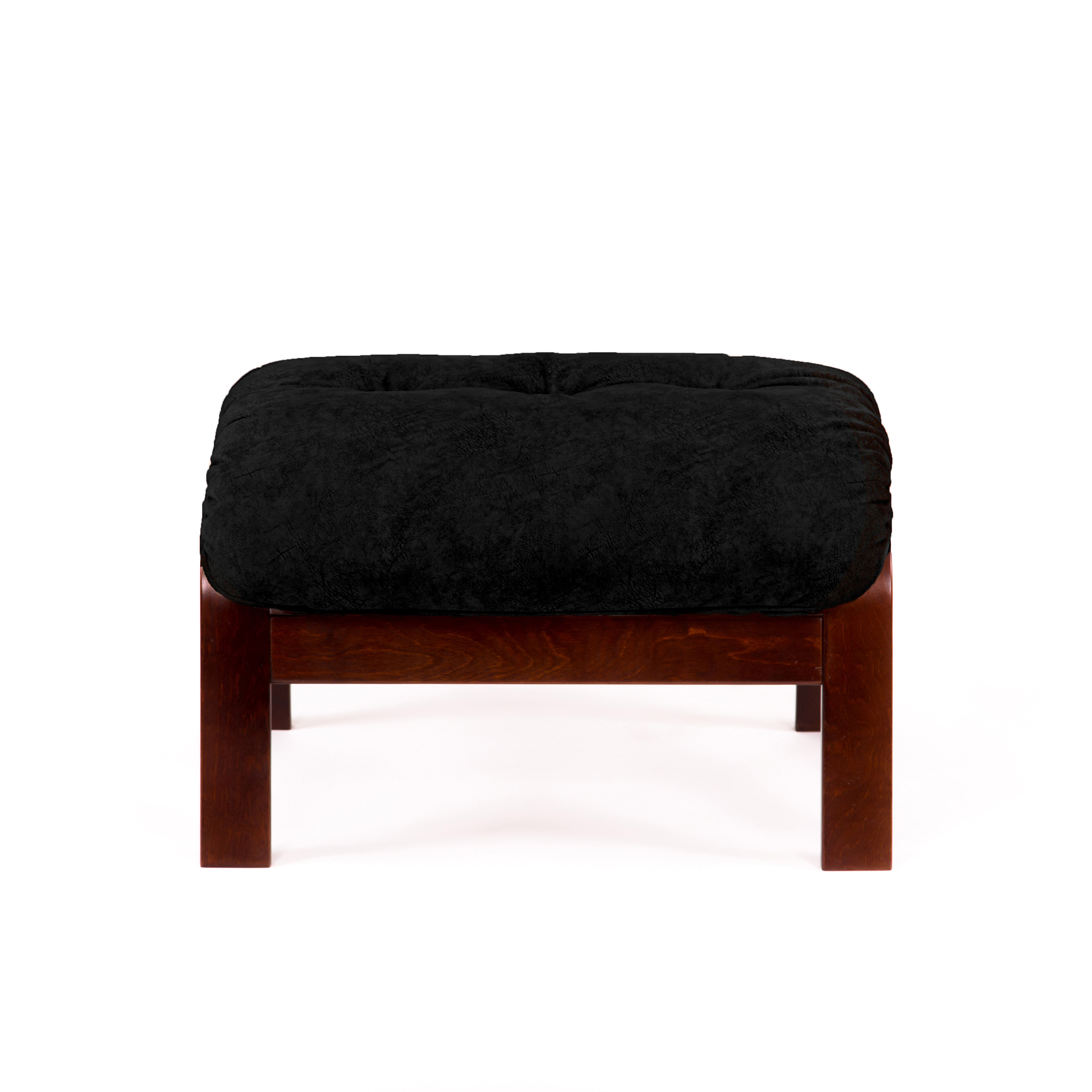 пуф Альбано Экокожа черный каркас Венге структура