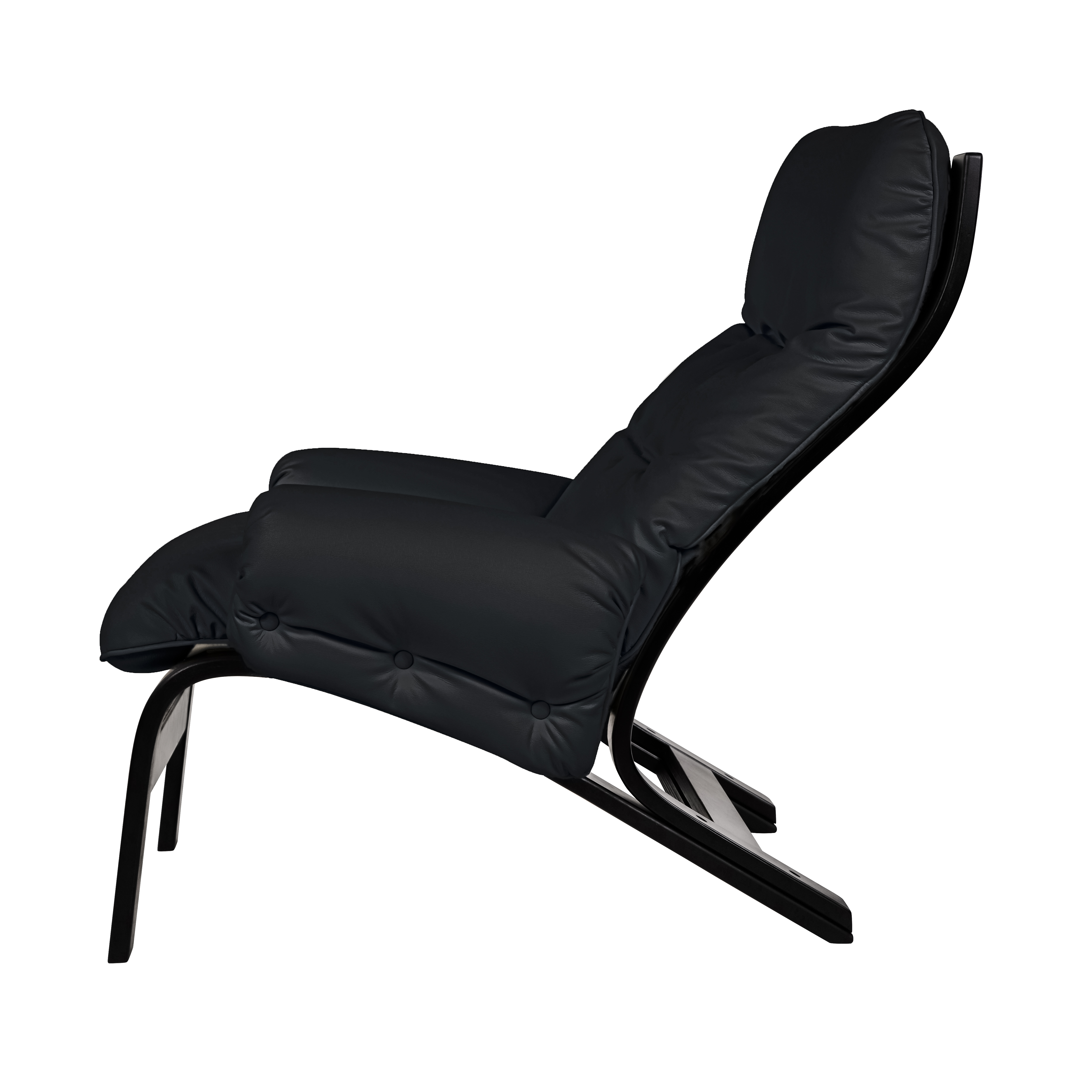 кресло Альбано Экокожа черный каркас Венге структура