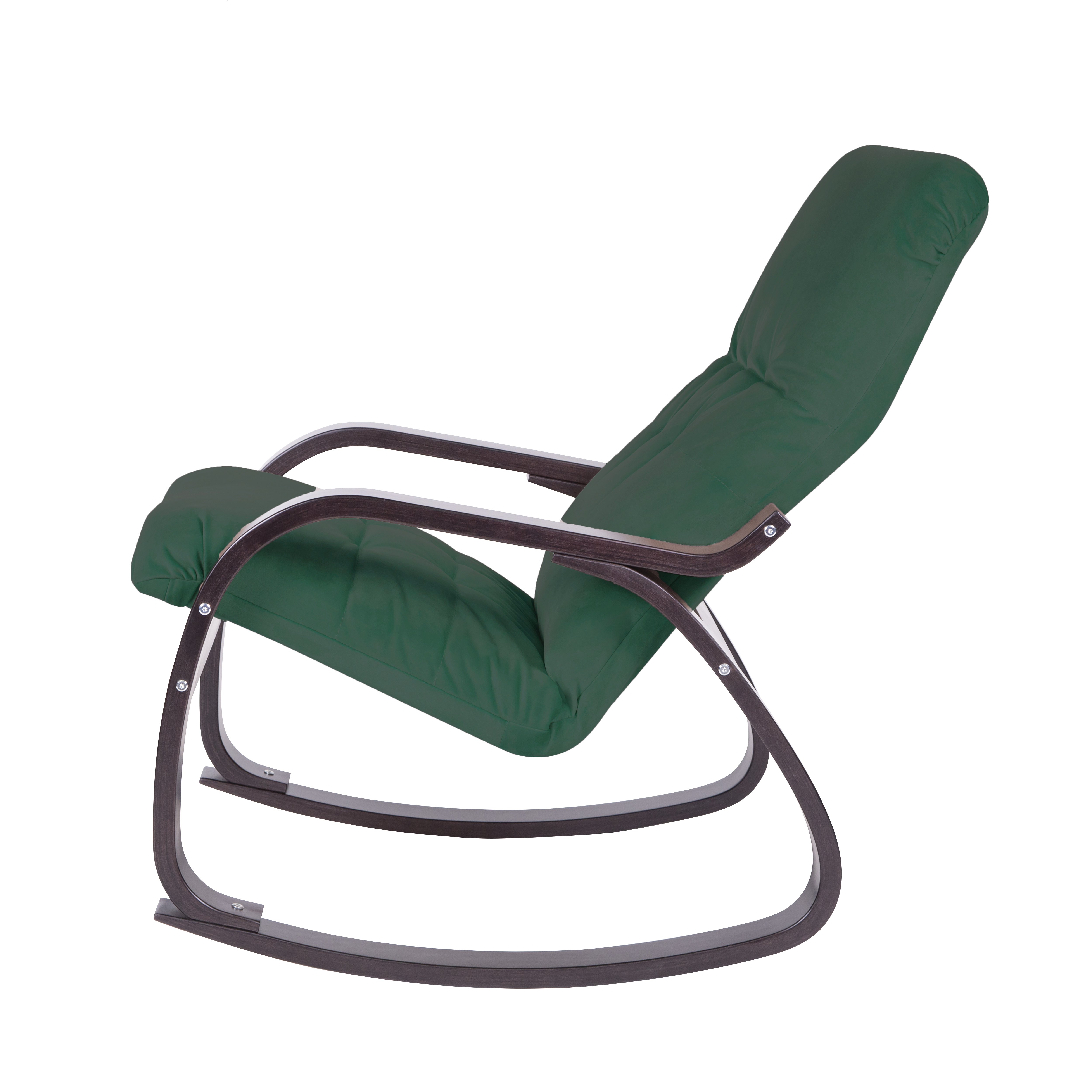  Кресло-качалка Лайма  Фреш 25 зелёный каркас  Орех