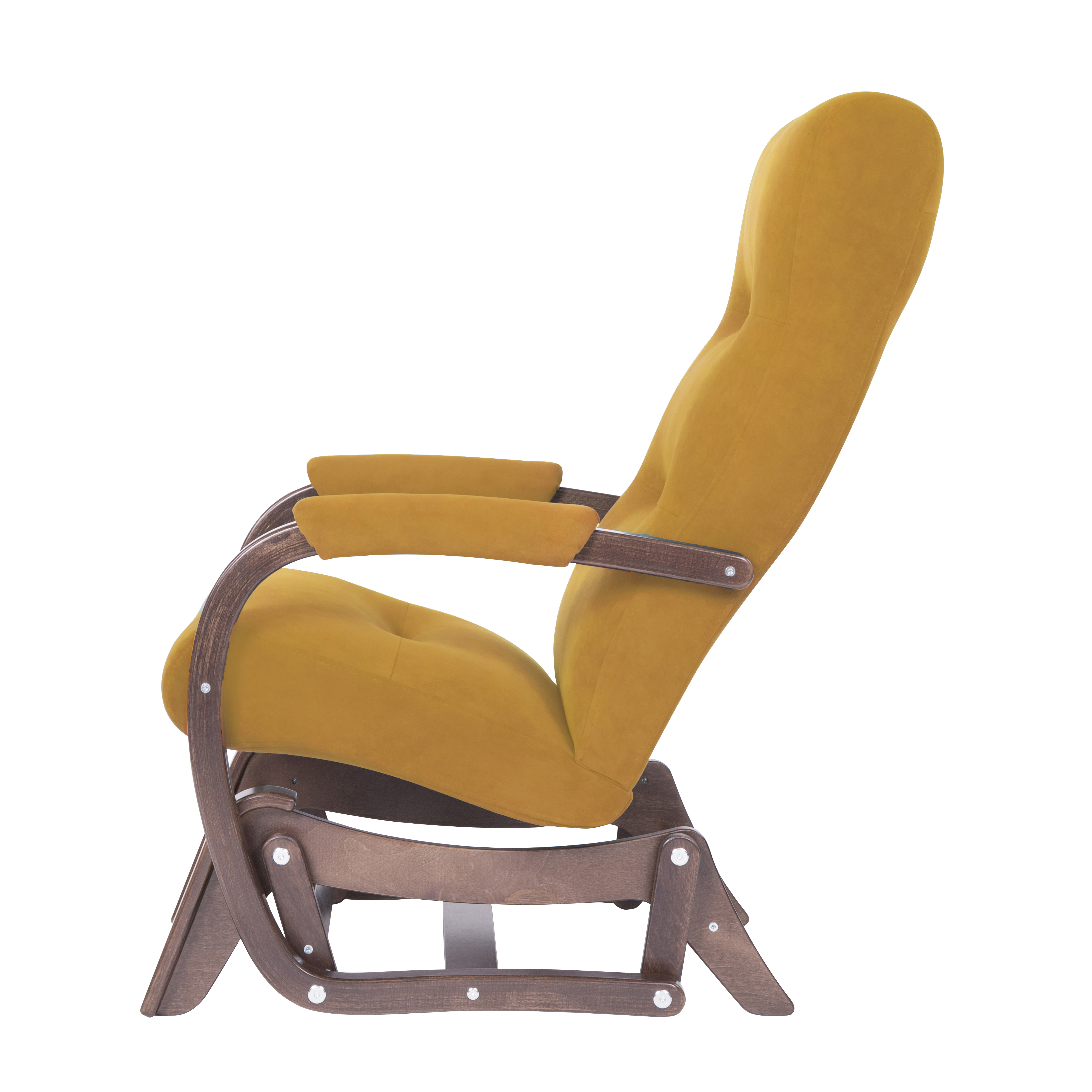 кресло-качалка глайдер Мэтисон 2 фреш 23 охра каркас Орех