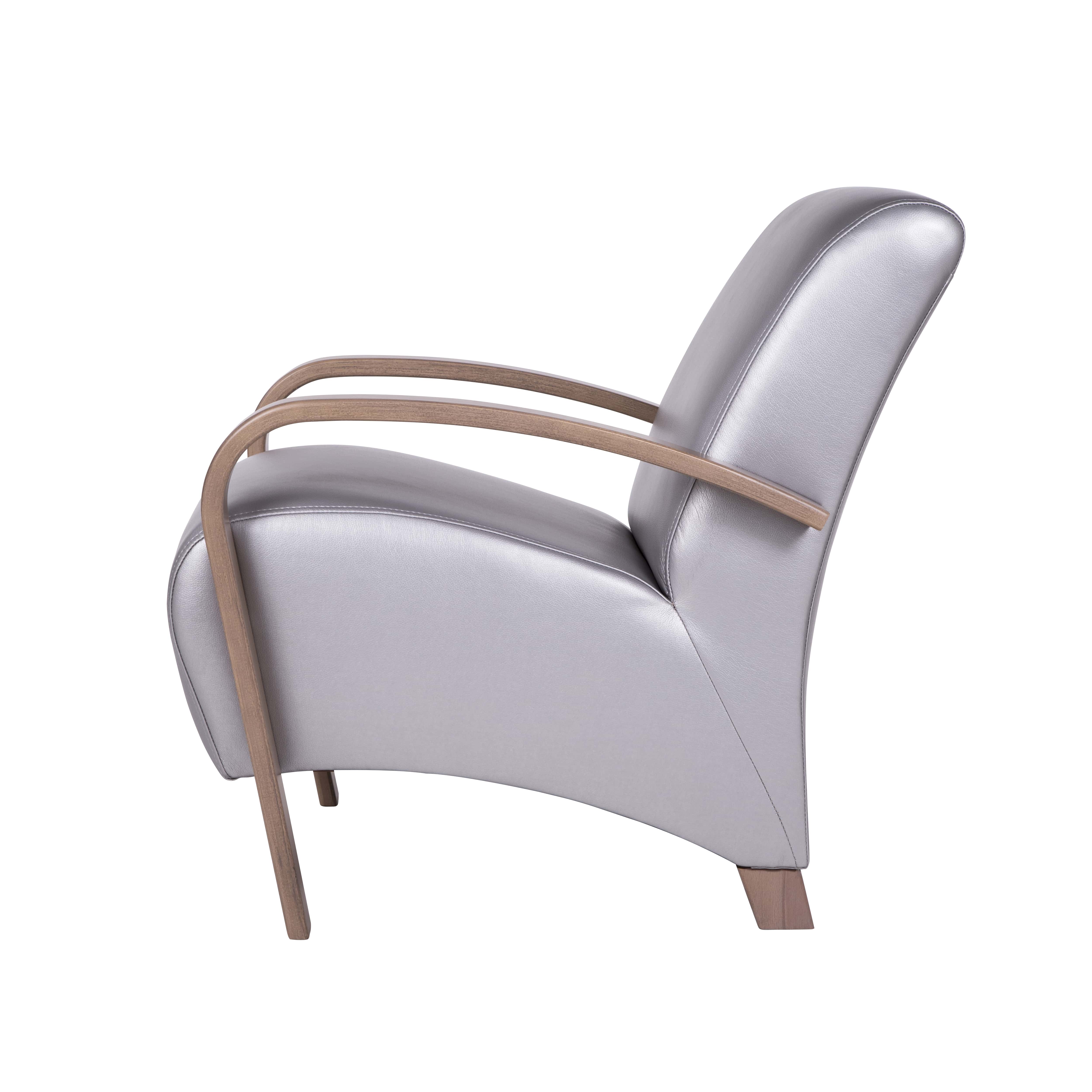 кресло Балатон  Экокожа серебро каркас  Шимо