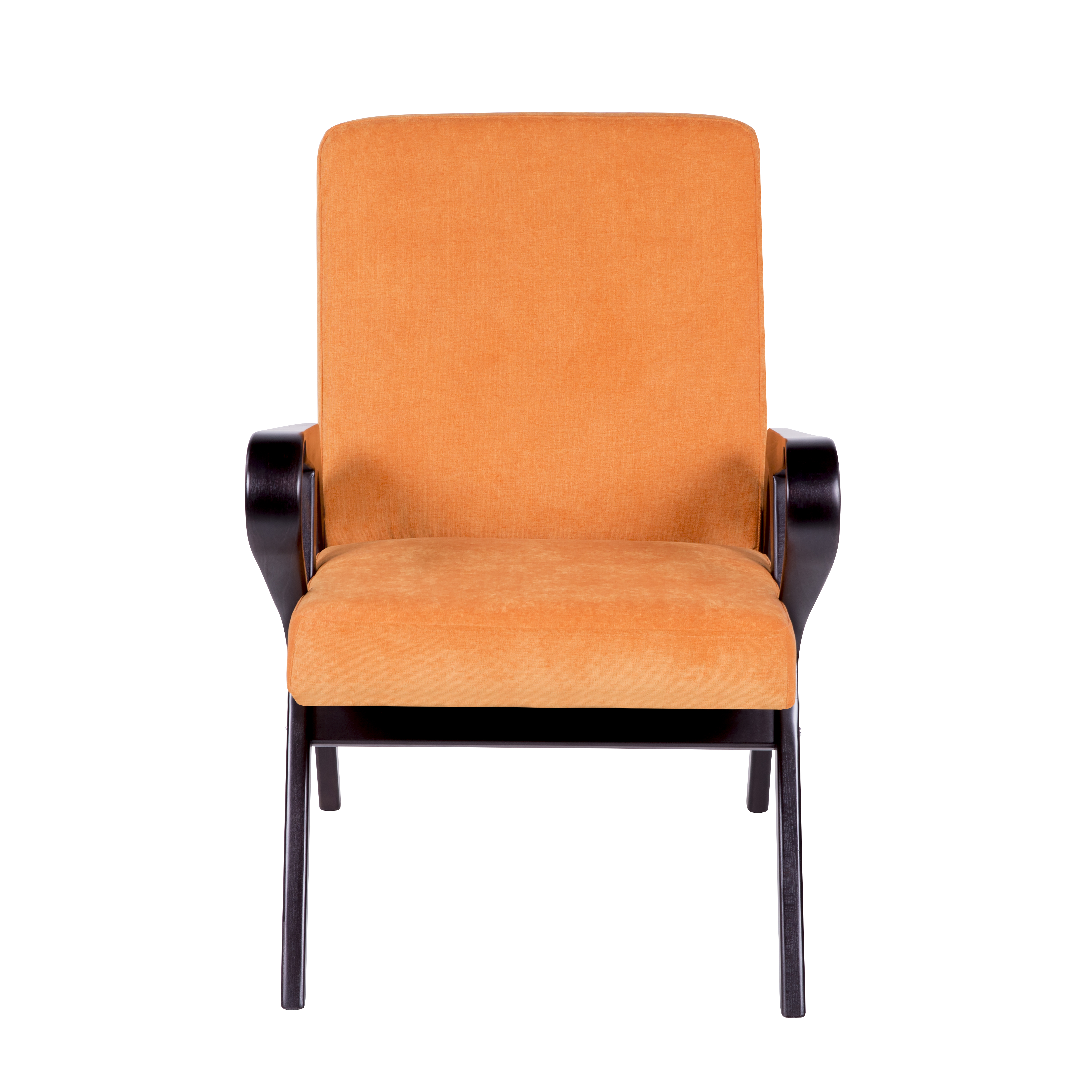 кресло Форест  Вельвет Люкс 72 - оранжевый каркас  Венге структура