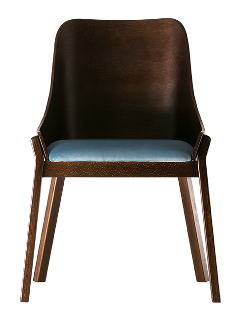 стул Моган  Голубой каркас  Венге структура