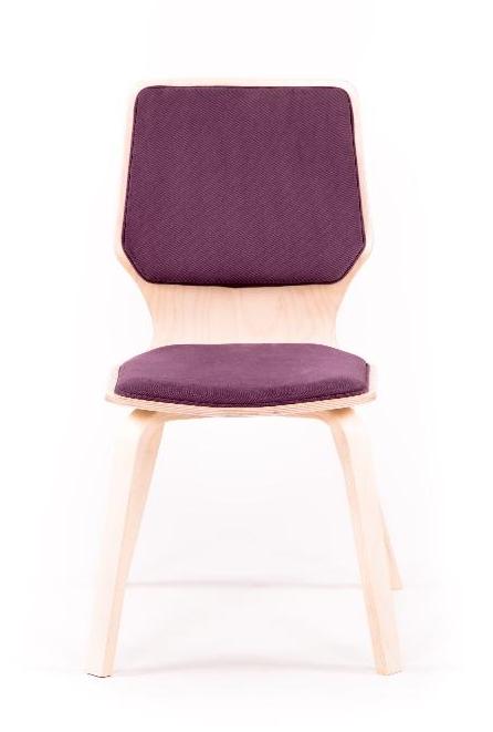 стул Бертран Лиловый каркас Берёза белая