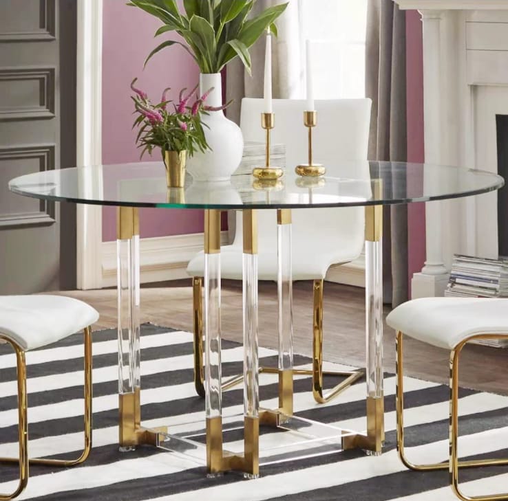 Стол обеденный Никстронг MH-07DT, 140х75 см, прозрачный