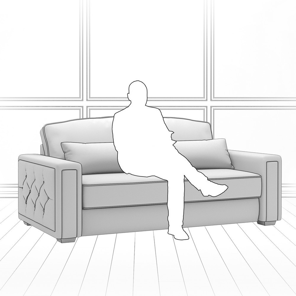 Диван Diamante (с механизмом) DDi-I-180-K03-Ka-B10