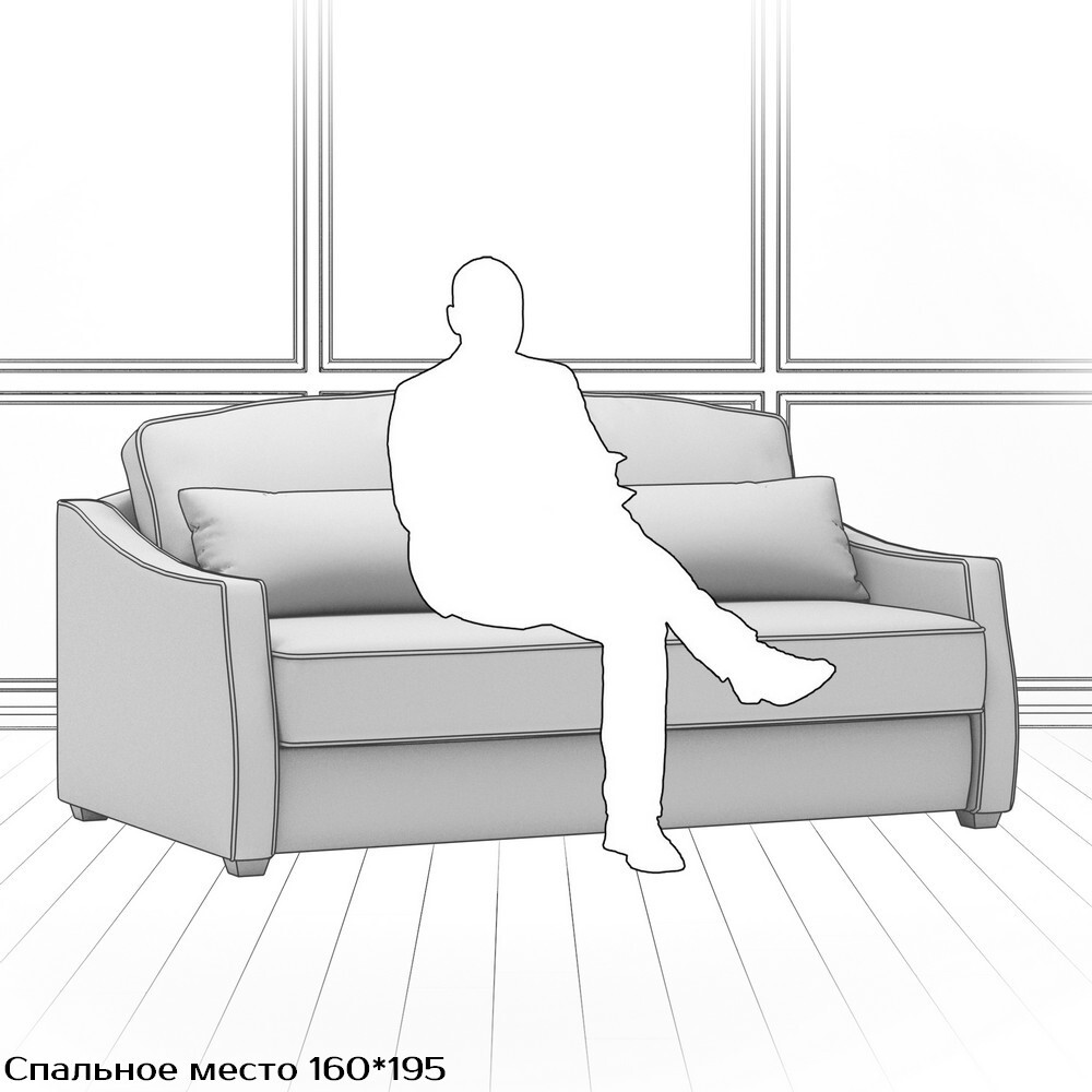 Диван Infante DIf-I-160-K03-KaB03-0377