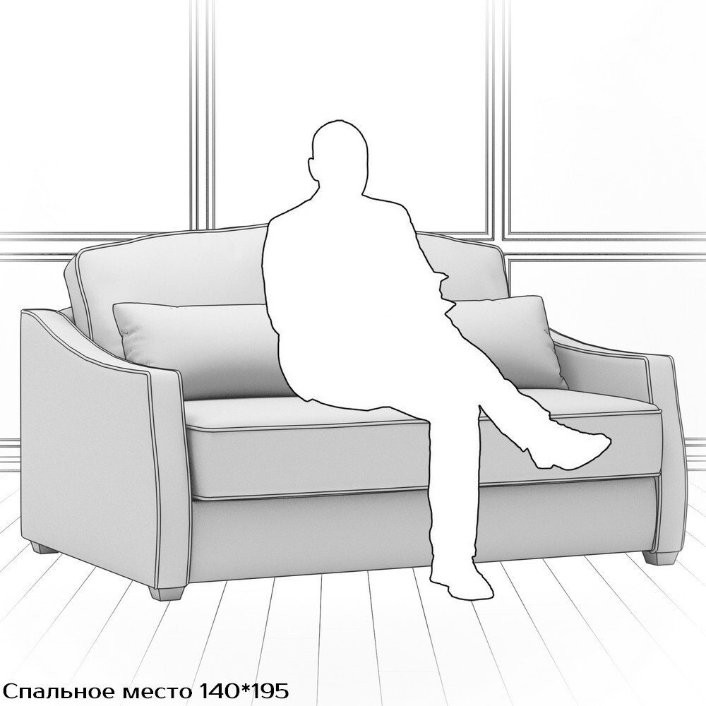 Диван Infante DIf-I-160-K03-KaB39-E01