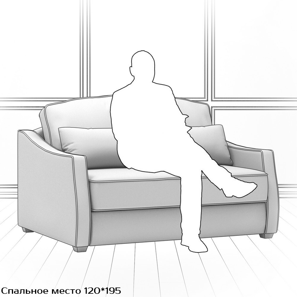 Диван Infante DIf-I-160-K03-KaB15-0381