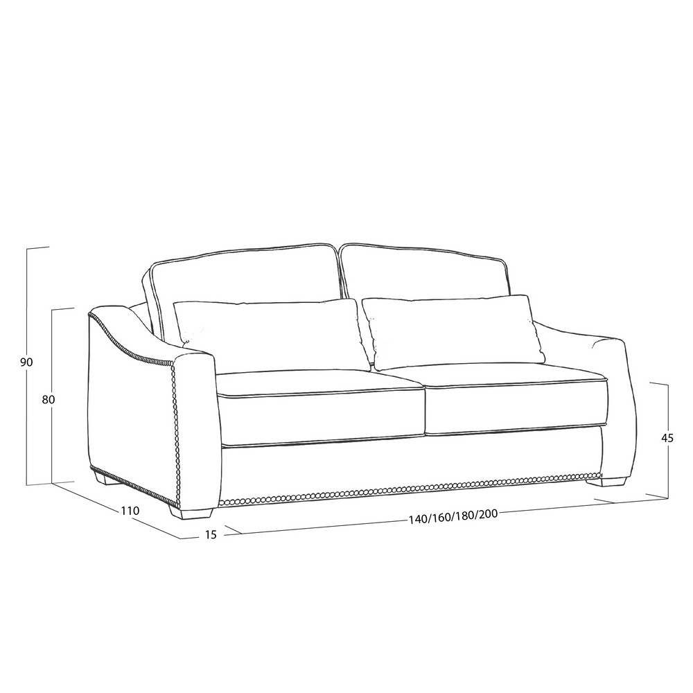Диван Concerto (с механизмом) DCo-I-180-K03-N-B18
