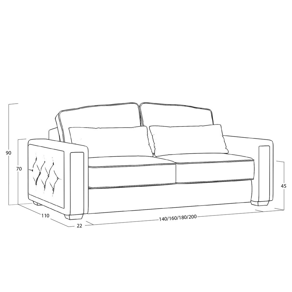 Диван Diamante (с механизмом) 