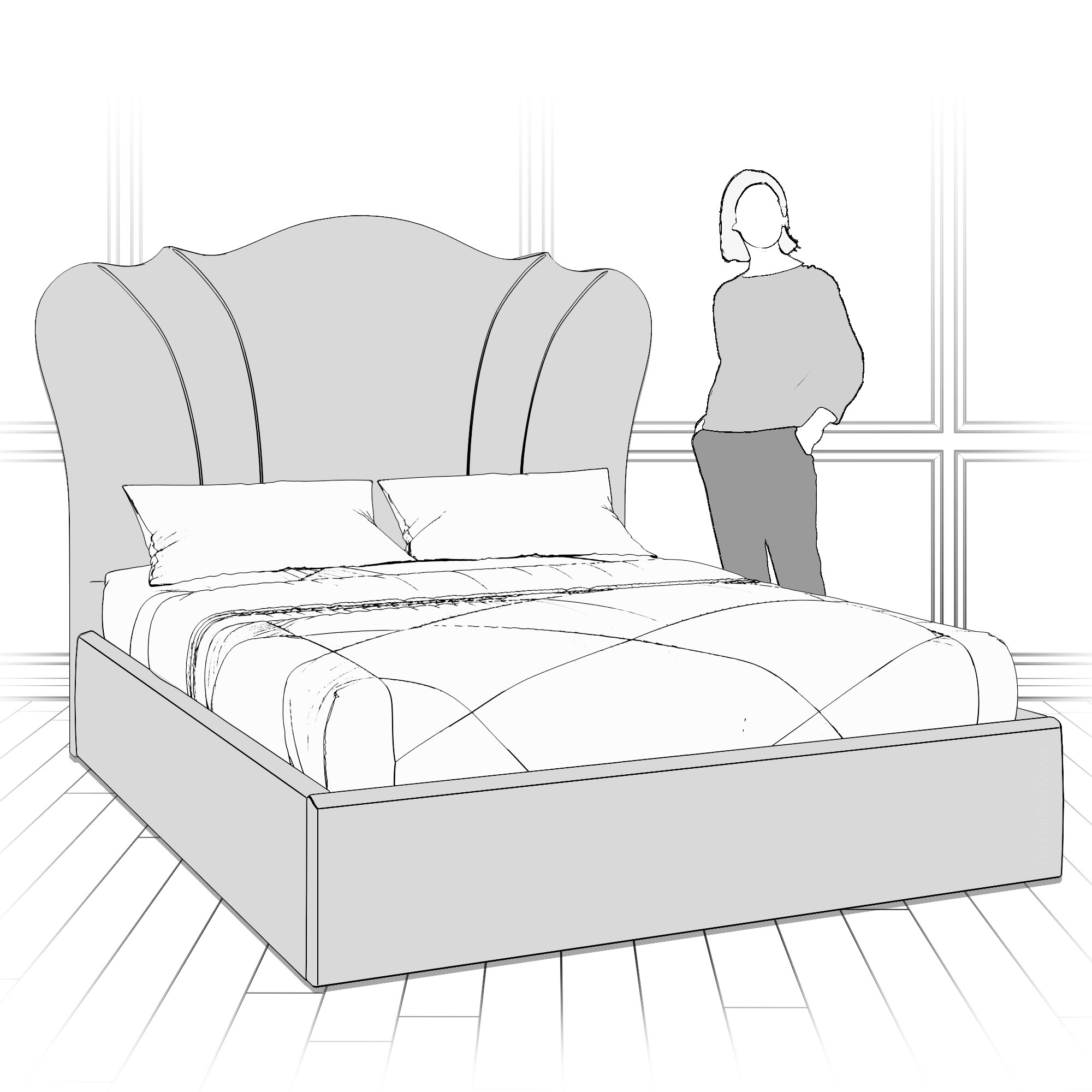 Кровать с подъемным механизмом K60-1200-B14