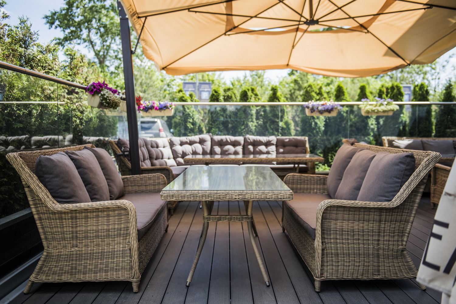 "Глиссандо" диван трехместный из искусственного ротанга, цвет соломенный