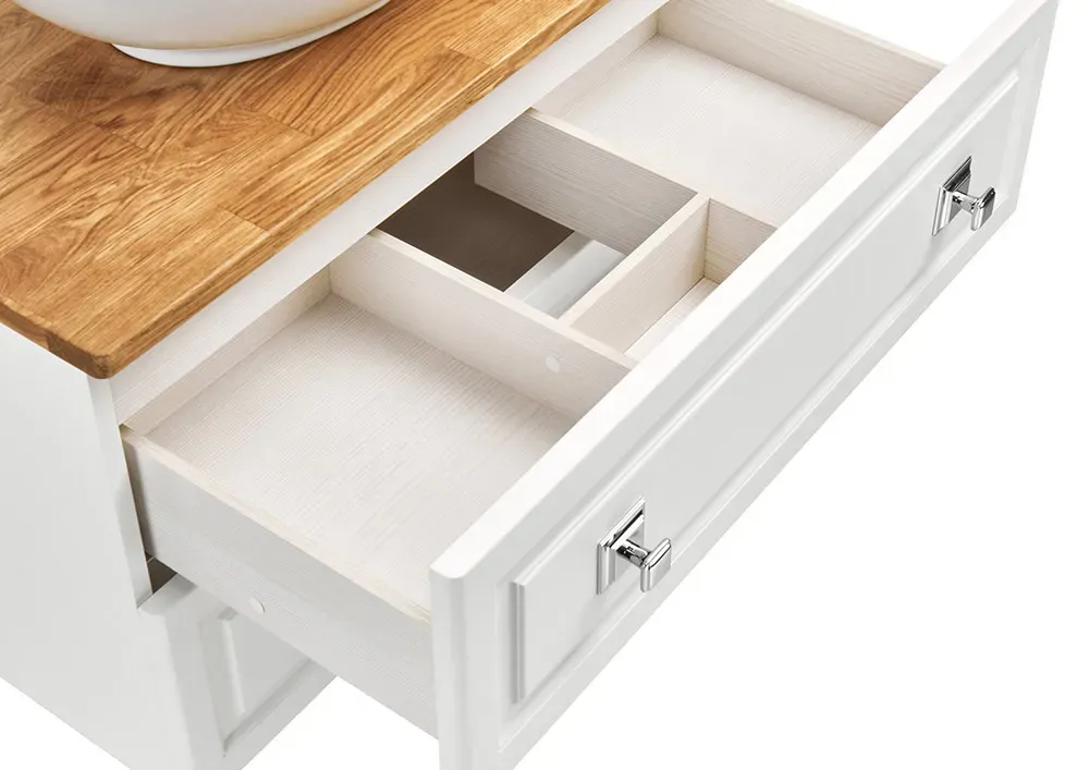 Тумба с 2 ящиками Каталина 80 White OLD